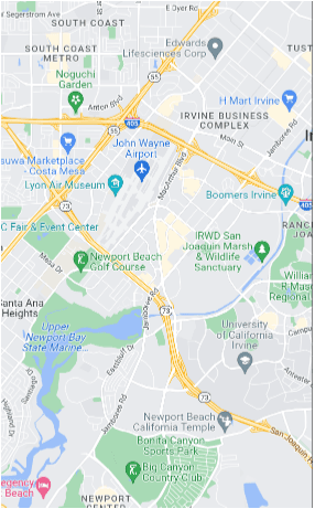 john wayne airport map